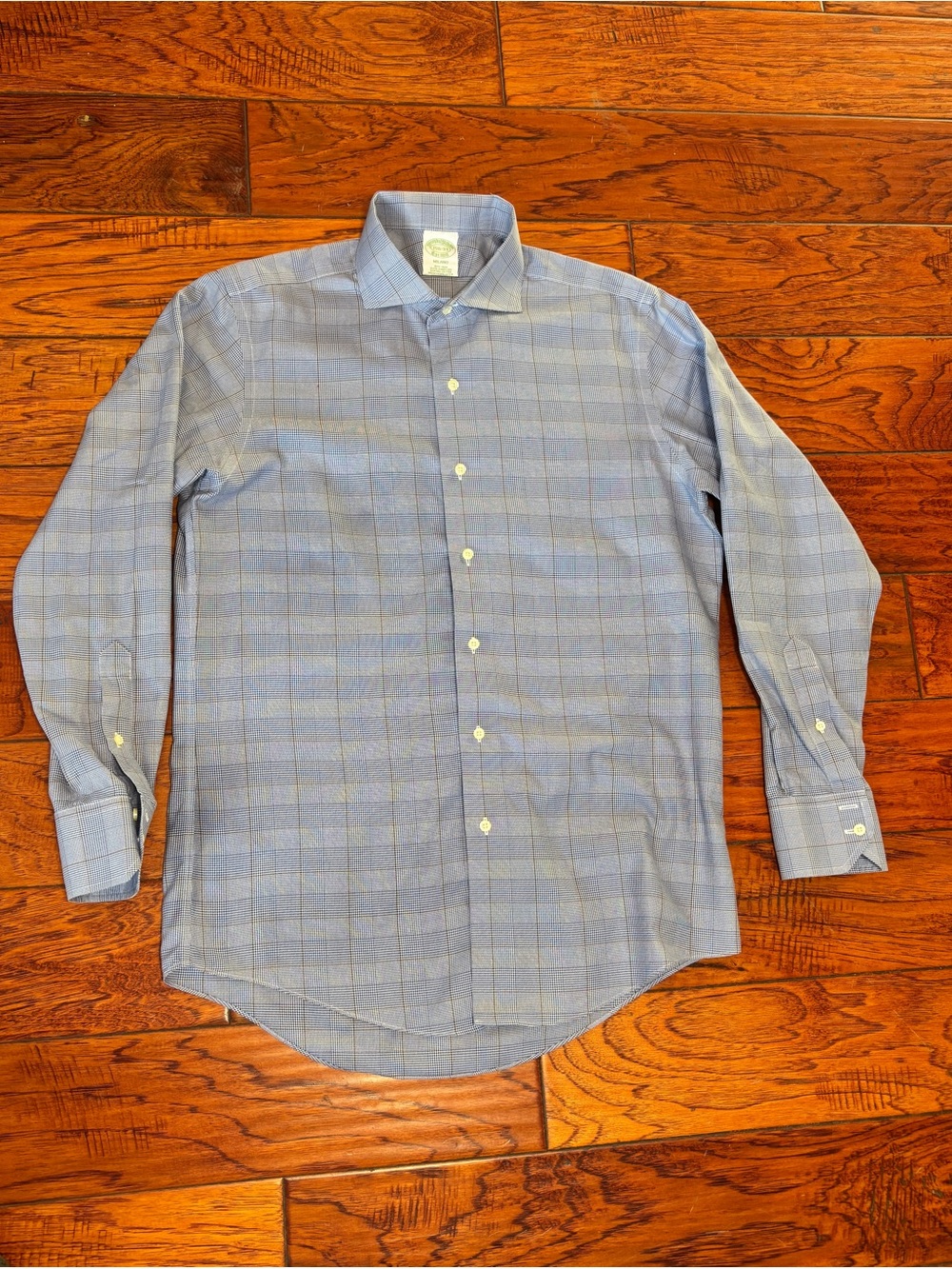 Brooks Brothers Blue Windowpane Dress Shirt